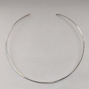 925 Sterling Silver Torque Choker Collar Necklace